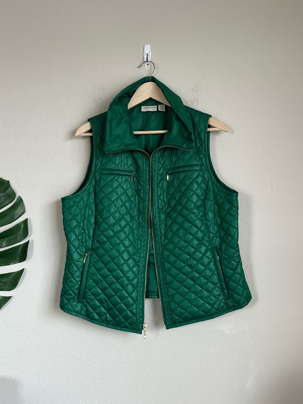 Chico’s Zenergy Green Quilted Vest